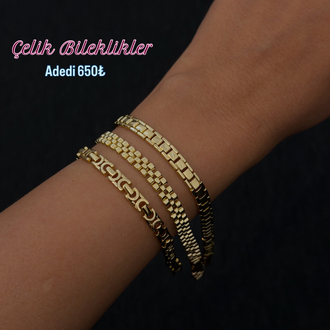 Cm Kuyumcu Model Taşsız Çelik Bileklik BL0650