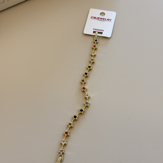 14K Çelik Yıldızlı Renkli Bileklik