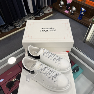 Alexander McQueen White Sneaker with Black Heel
