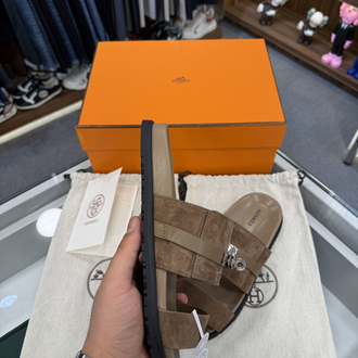 Hermès Jackson Sandal Suede Beige (Kelly Buckle)