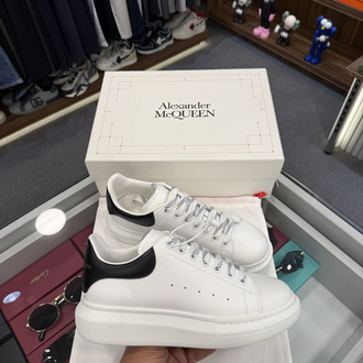 Alexander McQueen White Sneaker with Black Heel