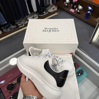 Alexander McQueen White Sneaker with Black Heel