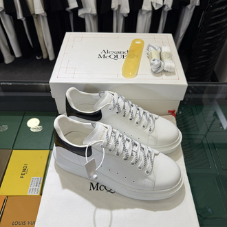 Alexander McQueen White Sneaker with Black Heel