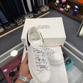 Alexander McQueen White Sneaker with Black Heel