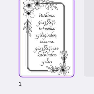 Çerçeveli Çiçek Şablon