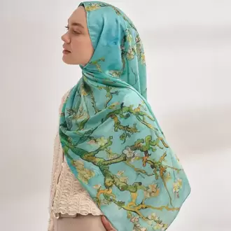 ARMANDA - 4464 Van Gogh Şal - Nil Yeşili
