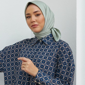 Silk Home Twill Eşarp 11343 - Çağla