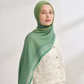 ARMANDA - 3359 Müslin Degrade - Kaşmir - Yağ Yeşili