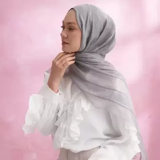 ARMANDA - 3324 İpekli Ruby Şal - Gümüş