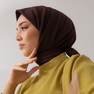 Silk Home Twill Eşarp 11343 - Acı Kahve