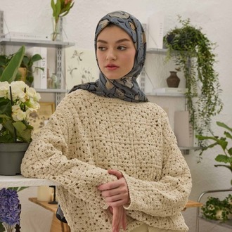 Fresh Scarfs - Aria Desen Şal - Mavi