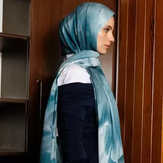 MOONCORN - Fleur Desen Rami Şal - Okyanus