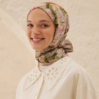 FRESH SCARFS - Linda Desen Rami Şal - Gül Pembe