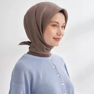 ARMANDA - 4400 Premium Twill İpek Eşarp - Toprak