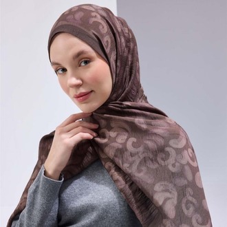 SİLK HOME - Urban Hours Harmony Kahverengi Mayda Şal 190X70