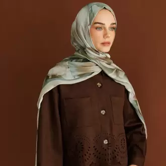 MOONCORN - Fleur Desen Rami Şal - Adaçayı