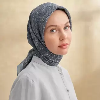 ARMANDA - 3156 Ayesha Desen Eşarp - İndigo