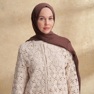 Armanda - 3305 Fiori Jakar Line Desen - Acı Kahve