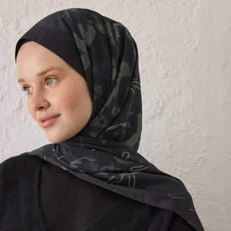 FRESH SCARFS - Aura Desen Şal - Siyah