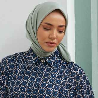 Silk Home Twill Eşarp 11343 - Çağla