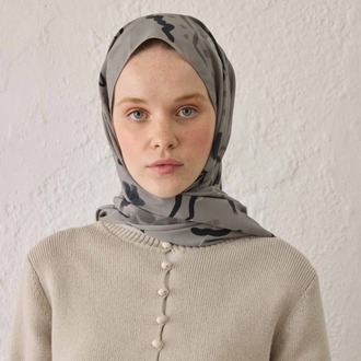 FRESH SCARFS - Aura Desen Şal - Gri