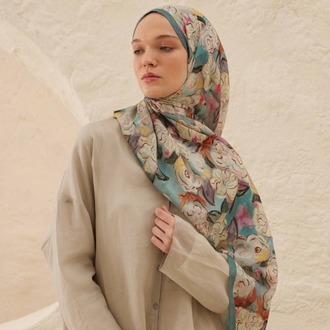 FRESH SCARFS - Linda Desen Rami Şal - İndigo
