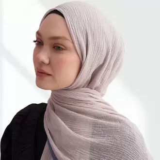 ARMANDA - 3352 Müslin Biyeli Şal - Duman