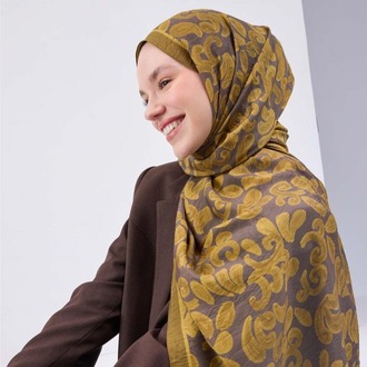 SİLK HOME - Urban Hours Harmony Koyu Gri Mayda Şal 190X70