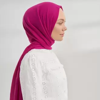 ARMANDA - 3009 Rustik Pamuksu Şal - Sıklamen