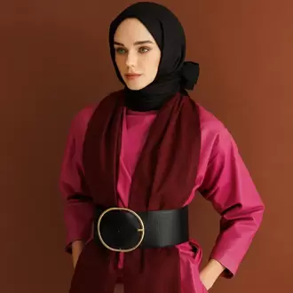 MOONCORN - Yün Atkı - Bordo