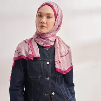 ARMANDA - VUAL NUIT DESEN ŞAL - FUŞYA
