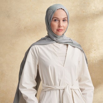 Armanda - 3305 Fiori Jakar Line Desen - Keten Yeşili