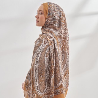 ARMANDA - 6035 Pashmina Desen Şal - Dore