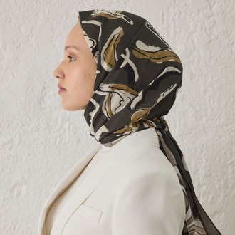 Fresh Scarfs - Aspen Desen Şal - Antrasit