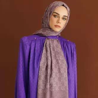 MOONCORN - Yün İpek Şal - Leylak