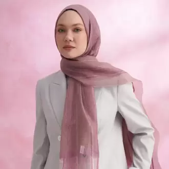 ARMANDA - 3324 İpekli Ruby Şal - Leylak