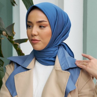 Silk Home Twill Eşarp 11343 - İndigo