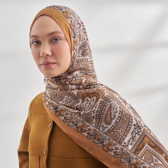 ARMANDA - 6035 Pashmina Desen Şal - Dore