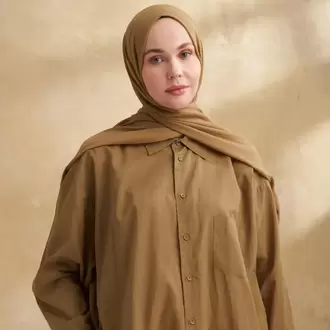 ARMANDA - 3009 Rustik Pamuksu Şal - Olive