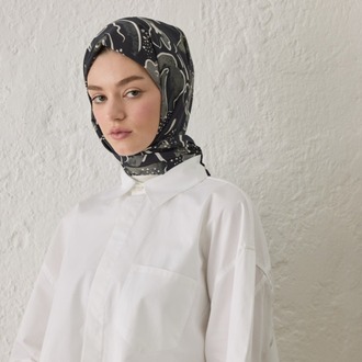 Fresh Scarfs - Aria Desen Şal - Siyah