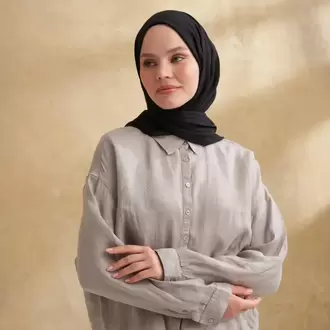 ARMANDA - 3009 Rustik Pamuksu Şal - Siyah