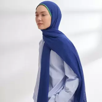 ARMANDA - 3352 Müslin Biyeli Şal - Morcivert