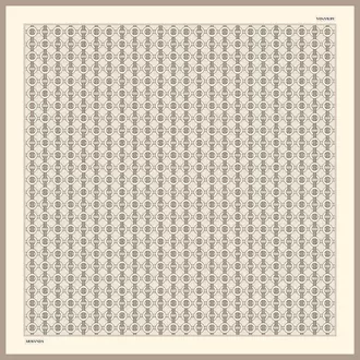 ARMANDA - 4350 Soil Desen Twill İpek Eşarp - Taş-Vizon