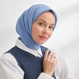 ARMAND PREMIUM TWILL İPEK EŞARP - KOT MAVİSİ