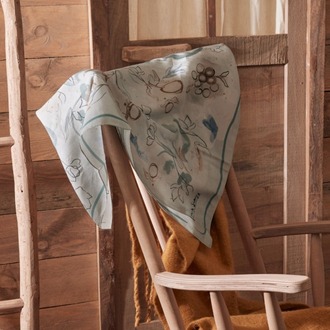 FRESH SCARFS - Hera Desen Pamuk İpek Eşarp - Mint Yeşili
