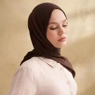 ARMANDA - 3009 Rustik Pamuksu Şal - Acı Kahve