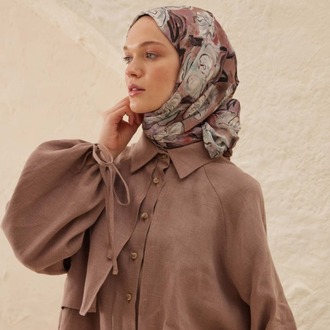 FRESH SCARFS - Linda Desen Rami Şal - Gül Kurusu
