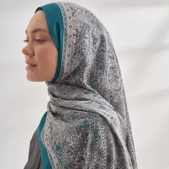 ARMANDA - 6036 Etnik Desen Şal - Zümrüt