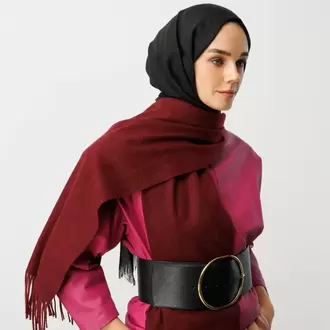 MOONCORN - Yün Atkı - Bordo