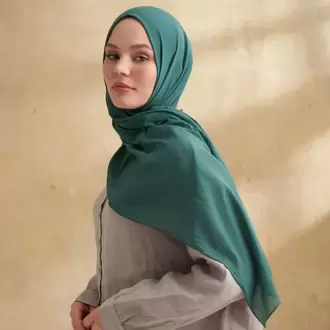 ARMANDA - 3009 Rustik Pamuksu Şal - Zümrüt